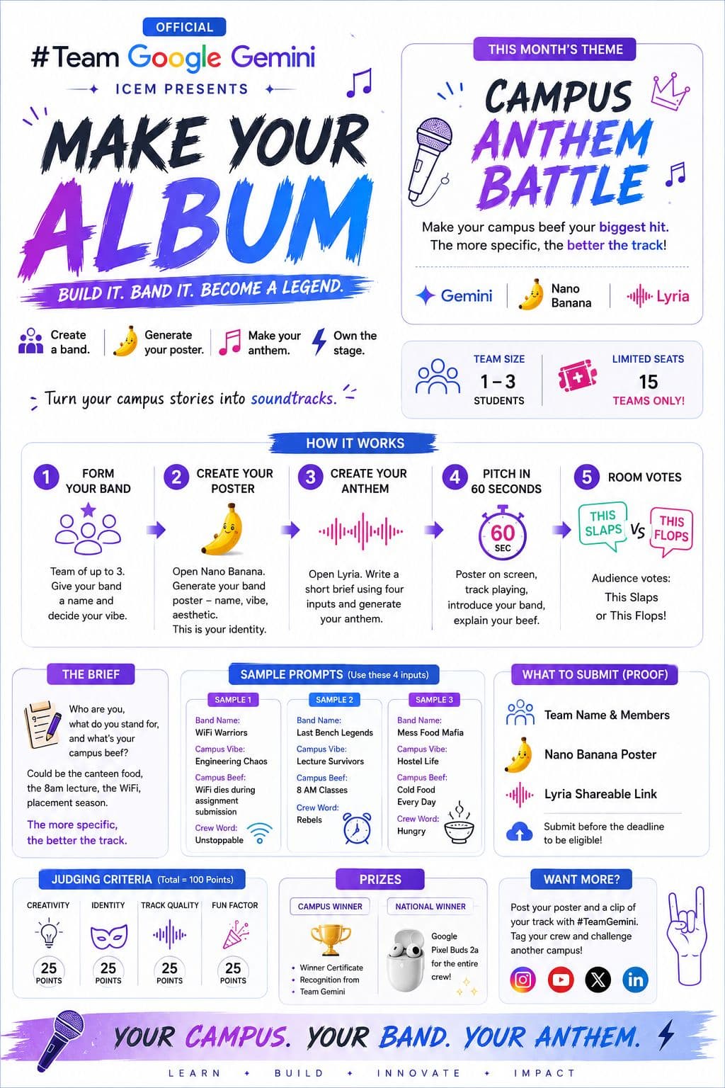 Campus Anthem Battle Event Flyer